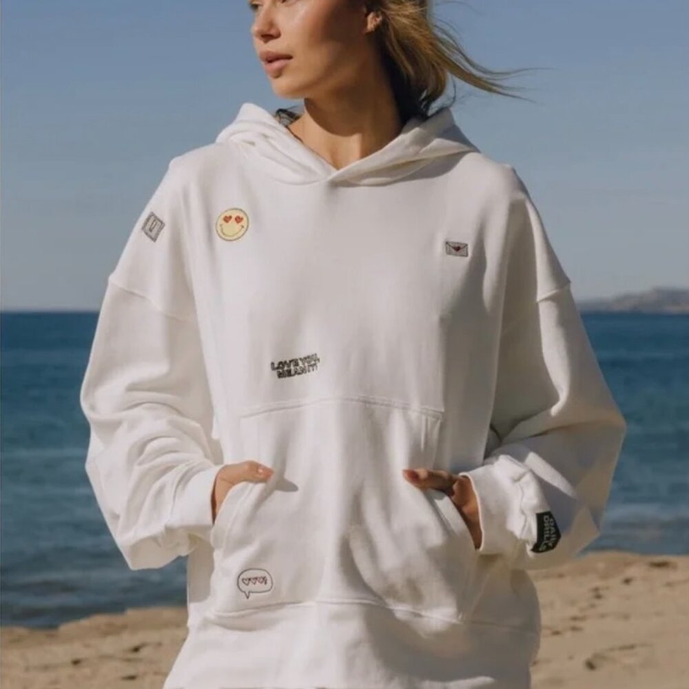 Daily Drills Valentines Embroidered Hoodie XS/S NWT